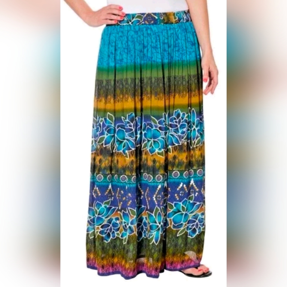 Chaudry KC India Women's Long Length Pull-On Skirt Boho VARIETY Women's Size Lar